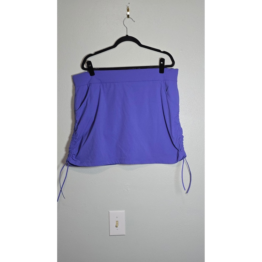 Columbia Purple Ruched Side Skort XXL Plus Size Hiking Activewear Skirt